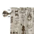 thumbnail image 6 of Coffee Vintage Style Small Curtain Rod Pocket Short Curtains Half Drapes Partition Cabinet Door Window Curtains Home Decor, 6 of 6