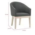 thumbnail image 3 of Benjara 23" Set of 2 Wood Accent Chairs- Padded Curved Back and Seats- Gray, 3 of 5
