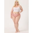 thumbnail image 5 of DARING DIVA Women's Plus Size Sheer Lace Trim High-rise Brief Stretchy Underwear M Pink, 5 of 6