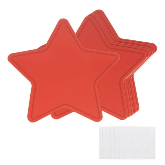 Uxcell 100 Pcs Star Cutouts, 3.3 x 3.5 Inch Star Shaped Paper Cards for DIY Projects, Classroom Decor Bulletin Board, Red