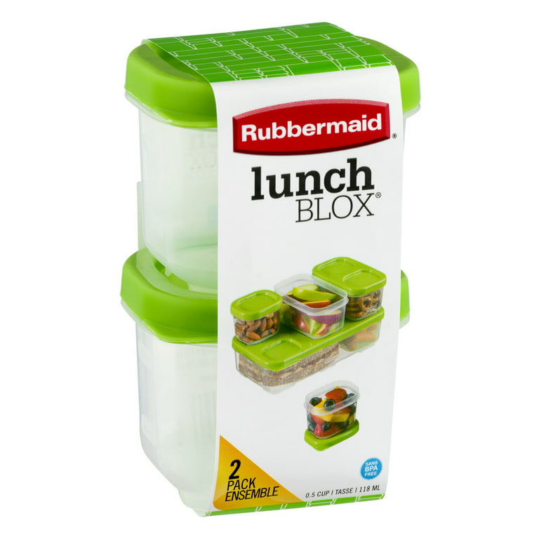 Rubbermaid Lunch Blox - 2 PK, Plastic Containers