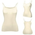 thumbnail image 4 of TQWQT Womens Tank Tops with Built In Bra Shelf Bra Camisoles Adjustable Spaghetti Strap Shelf Bras Workout Plus Size Padded Undershirts Khaki 6XL, 4 of 5