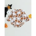thumbnail image 2 of GXFC Infant Baby Boys Girls Halloween Romper Newborn Long Sleeve Pumpkin Print One Piece Jumpsuit Cute Halloween Bodysuit Costume 0-18M, 2 of 8