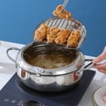 thumbnail image 2 of Deep Fryer Pot 11 Inch Large Stove Top with &deg;F Temperature Control and Oil Drip Drainer Rack for French Fries Chicken Japanese Tempura, 2 of 8