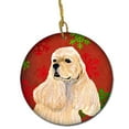 thumbnail image 1 of Carolines Treasures SS4729-CO1 Cocker Spaniel Flocons de Neige Rouges Ornement en Céramique de Noël, 1 of 2