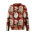 thumbnail image 5 of Women'S Christmas Sweater Cute Fun Christmas Sweater Fall And Winter Long Sleeve Knitted Sweater for Fall and Winter, Festive and Cozy, Great as Christmas Sweaters for Women ,Deep Red,L, 5 of 7