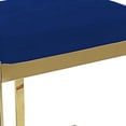 thumbnail image 3 of Benjara Dok 26" Counter Height Stool- Blue- Cantilever- Gold Stainless Steel, 3 of 5
