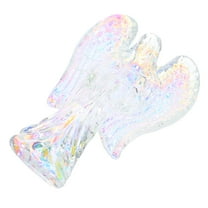 WHAMVOX Mini Jesus Sculpture Crystal Angel Figurine Religious Decor Tabletop Ornament Multi Color 3.5 Inch