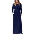 thumbnail image 1 of Robe à Manches Longues pour Femmes Aguichant Décontractée Grande Taille Ample avec Poches, 1 of 6