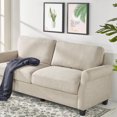 thumbnail image 3 of Zinus Josh Traditional Modern 3-Seater Upholstered Sofa Couch, Beige, 3 of 9