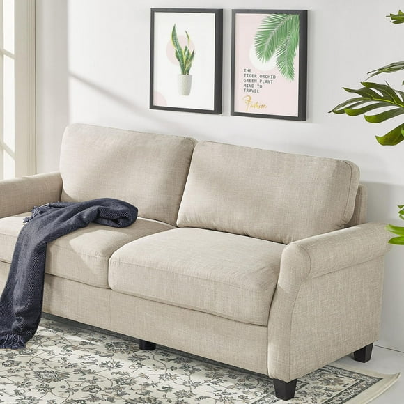 Zinus Josh 3-Seat Upholstered Sofa Couch, Beige
