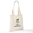 thumbnail image 6 of CafePress - Dachshund Keep Calm And Hug A Dachshund Tote Bag - Unisex Canvas Tote Bag, Beige, 1-Piece, 6 of 6