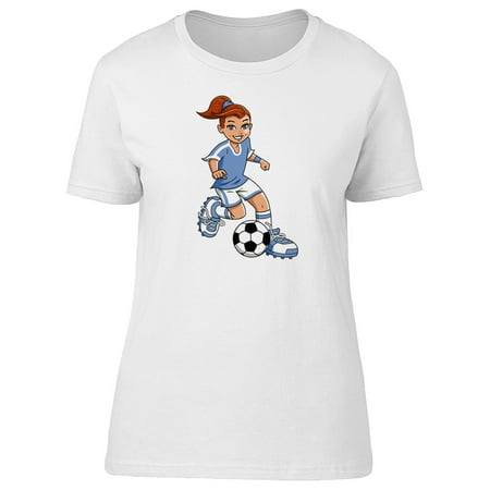Soccer Girl Player Cartoon Tee Women's -Image by (The Best Woman Soccer Player)