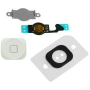 Home Button Home Key Touch Button Touch Id Replacement for iPhone 5 Silver with Flex Cable Assembly