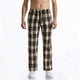 thumbnail image 5 of Pantalones largos para hombre, informales, de moda, con cintura elástica, de tela a cuadros, largos, rectos y elásticos, de poliéster., 5 of 6