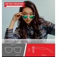 thumbnail image 5 of Translucent Frame Colorful Neon 80s Sunglasses for Men Women Reflective Mirrored Sun Glasses, 5 of 6