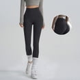 thumbnail image 2 of Pantalones de Yoga Flare Mujeres con Bolsillos Cintura Alta Cintura Ajustada Suelta Pantalones de Yoga de Longitud Completa para el Gimnasio de Yoga de Baile, 2 of 5