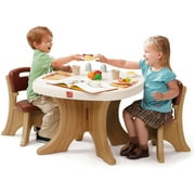 Step2 New Traditions Kids Table and 2 Chairs Set, Brown