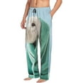 thumbnail image 2 of Sigee Dog Wrapped in Towel Print Men's Pajama Pants - Soft Lounge Sleep Bottoms with Elastic Waistband and Pockets-Medium, 2 of 9