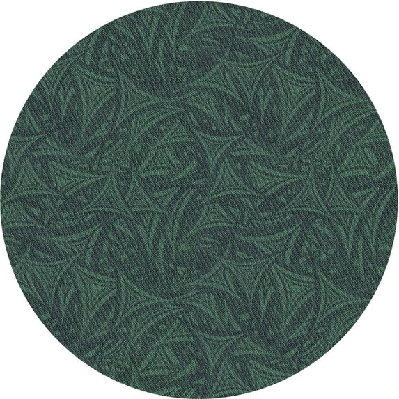 Ahgly Company Indoor Round Patterned SeaGreen Area Rugs, 3' Round