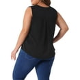 thumbnail image 4 of DARING DIVA Women's Plus Tank Tops V Neck Blouses Basic Tank 1X Black, 4 of 6