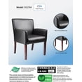 thumbnail image 3 of Scranton & Co Fauteuil de Réception Contemporain en Vinyle Noir, 3 of 7