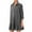 Dark Gray #70, variant on Women's Tunic Mini Shirt Dress Cotton Long Sleeve Ruffle Hem Dress Button Up Shift Chambray Dresses Beige S