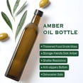 thumbnail image 3 of Dispensador de aceite de oliva de vidrio AOZITA de 500 ml con vertedores de acero inoxidable, 3 of 8