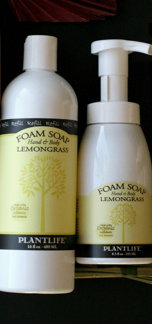 Plantlife Lemongrass Foam Soap Refill – Refreshing, Plant-Based Hand & Body Wash for All Skin Types, Made in California, 16 oz