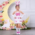 thumbnail image 4 of TrendOFT Girls Easter Toddler Sleeveless Dress Cartoon Bunny Shaped Holiday Party Performance Outfits White 2-3 Years, 4 of 6