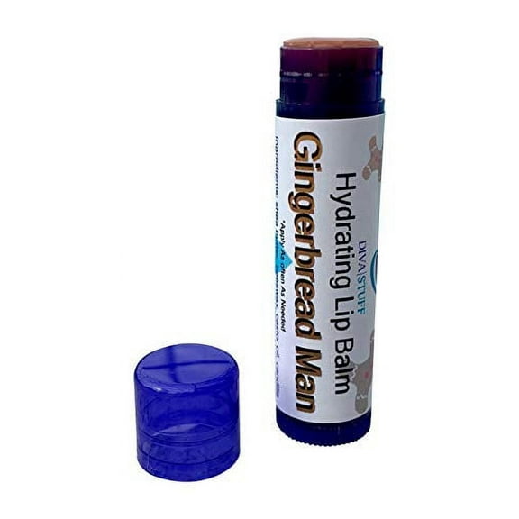 Best Formula Fun Flavored Lip Balm by Diva Stuff, Lots to Choose from and Super Soft Lips (Christmas - Gingerbread Man)