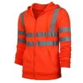 thumbnail image 4 of Men Class 3 High Visibility Sweatshirt Reflective Safety Hoodie Windproof Pullover Work Hoodie with Pocket, 4 of 5