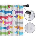 thumbnail image 4 of Blackout Kids Curtains,Colorful Funny Dachshund Childrens Insulated Curtains Set Of 2,Bedroom Essentials,Toddler Room Decor 42"x54"(106x137cm), 4 of 4