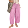 thumbnail image 2 of Kvture Women's Harem Pants High Waisted Baggy Boho Summer Pants for Travel Vacation Loose Trouser Pantalon Confortable Pink Pant XXXL, 2 of 9