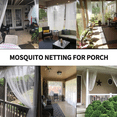 thumbnail image 6 of SJHmoo Mosquito Netting for Porch/Patio/Canopy/Garden, Outdoor Sheer Tulle Curtains Mesh Net, Decoration Netting for Party Wedding Arch Draping&Ceiling Drapes Fabric, Beige 54x84in, 6 of 9