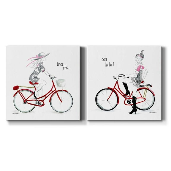 Lush Palm I - Premium Gallery Wrapped Canvas - Ready to Hang Set of 2 - 24 x 24 Each