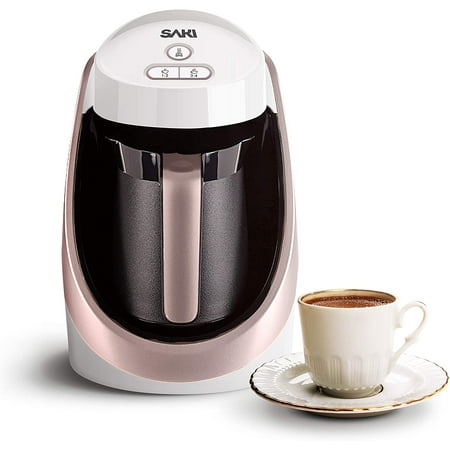 

LATSKGN Turkish Coffee Maker 120V 1 to 4-Cup Brewing Capacity 100% BPA Free Ember Function for Perfect Cup of Turkish Greek Coffee - Black