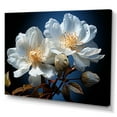 thumbnail image 2 of Designart "Clear Azure And Snow Florals" Flowers Canvas Art Print, 2 of 7