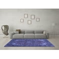 thumbnail image 3 of Ahgly Company Indoor Round Medallion Blue Traditional Area Rugs, 3' Round, 3 of 4