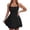 Black, variant on HXWCHs Slip Dress Women's Sleeveless Backless Flared Mini Dress with Waist Ruffle Detail for Casual Party and Daily Wear White XL