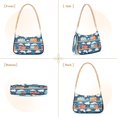 thumbnail image 7 of FORMRS Womens Shoulder Bag with Chain Strap Clutch Purse Cute Tote Handbag, Blue Cute Train Pattern, 7 of 7