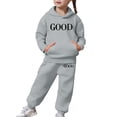 thumbnail image 4 of Kids Casual Tracksuit Set - Long Sleeve Printed Hoodie with Matching Pants, Warm and Soft Fall Winter Outfit for Girls 2-13, 4 of 7