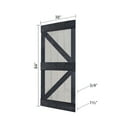 thumbnail image 3 of K Series 76in. X 84in. French Gray/Carbon Gray Finished DIY Knotty Pine Wood Double Sliding Barn Door With Hardware Kit, 3 of 5