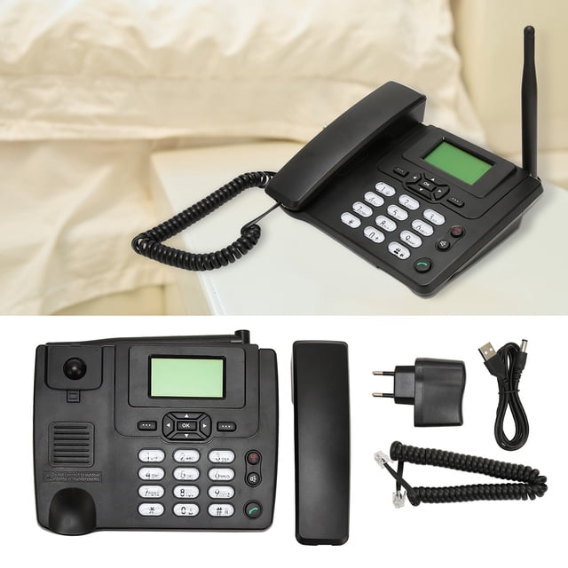 Teléfono Inalámbrico, Enchufe De La UE 100-240 V Marcación Con Un Solo Toque Botones Grandes GSM900MHZ 1800 MHZ Teléfono De Escritorio De Llamadas Manos Libres Para Hotel Para