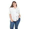 thumbnail image 4 of Blusa estampado unico Roman Fashion /Tallas Extras, 5108 (Blanco) blanco 40, 4 of 6