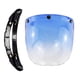 thumbnail image 3 of Bubble 3 Snap , para cascos de motocicleta abiertos Parabrisas universal solar duradero Parabrisas Visor de lente de casco de , Azul degradado Yotijar visera de burbuja de motocicleta, 3 of 6