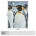 thumbnail image 4 of Orinice Penguin Blanket for Adults Kids,  Penguin Blankets Gifts, Snow Penguin Throw Blanket for Sofa Couch Bed Living Room Soft Warm Cozy Penguin Decor 40x50in, 4 of 6