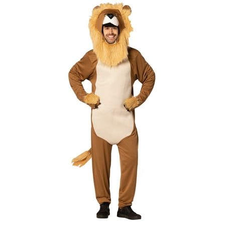 Rasta Imposta Lion Halloween Costume, Men and Women's, Brown, Adult One Size, R7405-OS