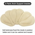 thumbnail image 2 of Arch Support Shoe Insoles for Flat Feet, Gel Arch Inserts for Plantar Fasciitis, Adhesive Arch Pad for Relieve Pressure and Feet Pain- 3 Pairs (Beige, 3 Count (Pack of 1)), 2 of 10