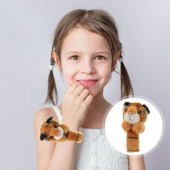 Raindrops Tiger Slap Bracelet Animal Slap Band for Kids Stuffed Bracelet